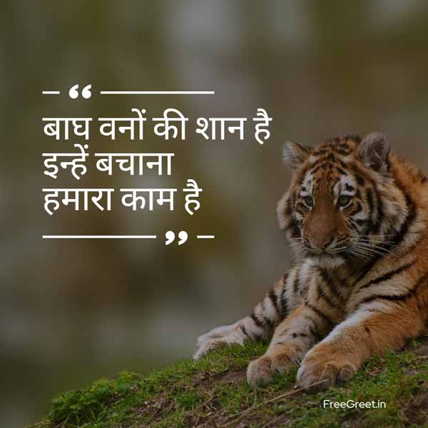 tiger slogan in hindi