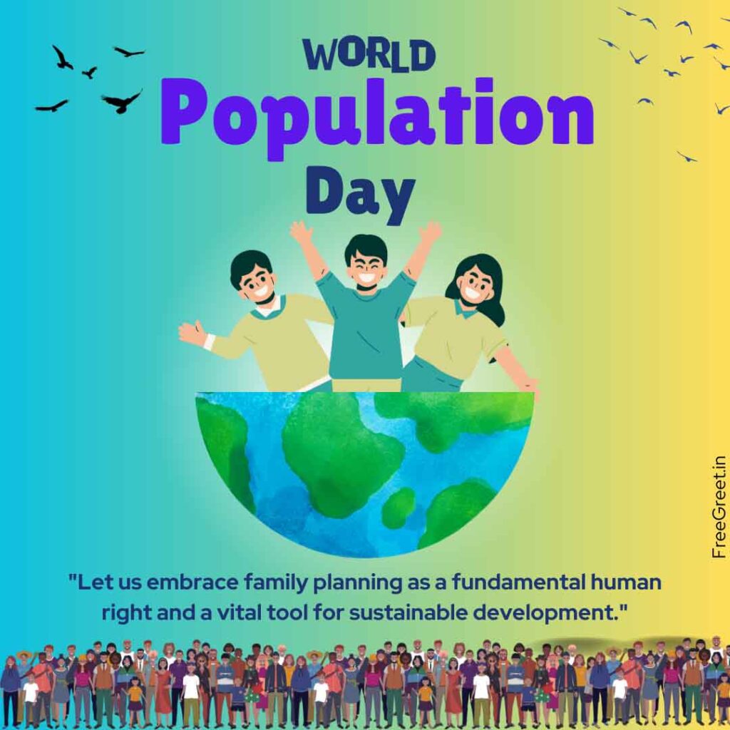 World Population Day Poster with Slogan