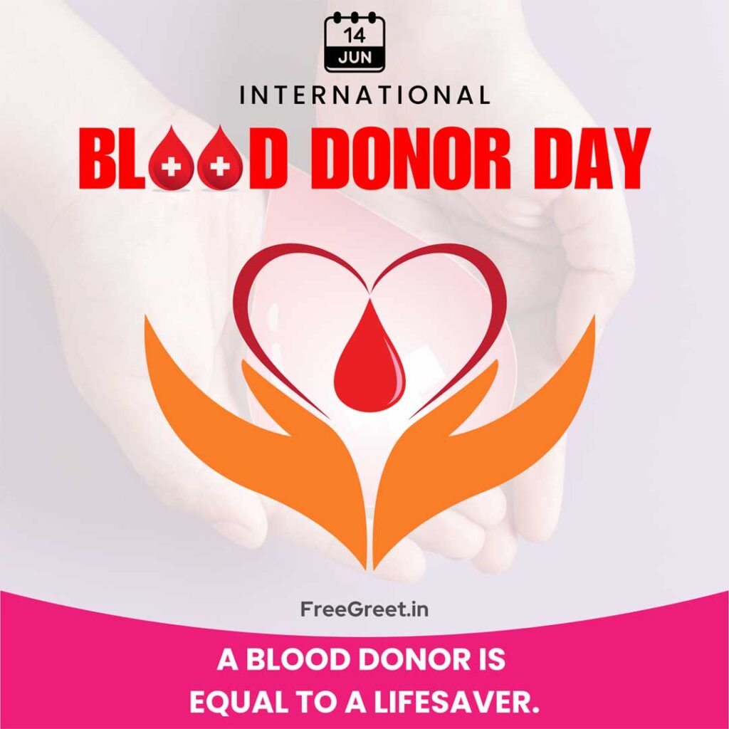 world blood donor day banner