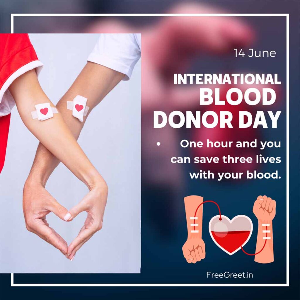 world blood donation day poster